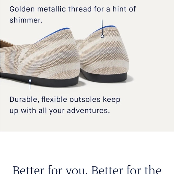 Rothy’s The Point “Golden Stripe” - Picture 2 of 16